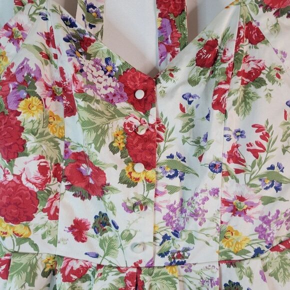 English Rose Miss Selfridge Floral Retro Sweetheart Tea Dress - Picture 3 of 16